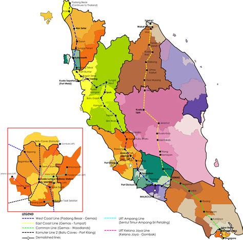 Peninsular Malaysia Railway Map V2 Clip Art Image Clipsafari