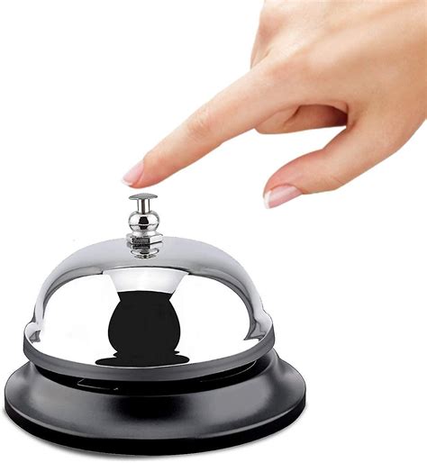 Call Bell Stainless Steel Hand Held Desk Service Bell Attention Desk