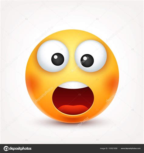Smileysurprised Emoticon Yellow Face With Emotions Facial Expression