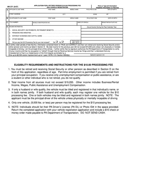 Penndot Form Mv 371 2020 Fill And Sign Printable Template Online Us