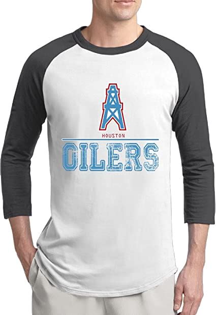 Mens Cotton Houston Oilers Logo Style Raglan Tshirts Amazonca Books