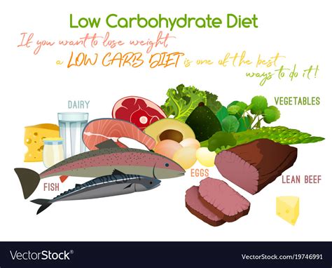 Low Carbohydrate Diet Royalty Free Vector Image