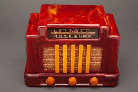 Red Yellow Catalin Art Deco Addison 5 Courthouse Radio Radios Decophobia 20th Century