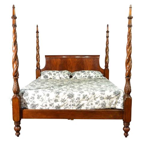 King Size Plantation Style Wood Bed For Sale At 1stdibs Plantation