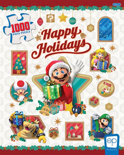 buy super mario happy holidays 1 000 piece jigsaw puzzle collectible holiday puzzle featuring