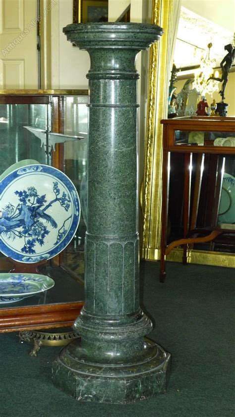 Antiques Atlas Quality 19th Century Green Marble Column Pedestal