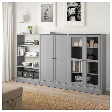 Check spelling or type a new query. Ikea Havsta Gray Storage Combination W/glass Doors In 2019 ...