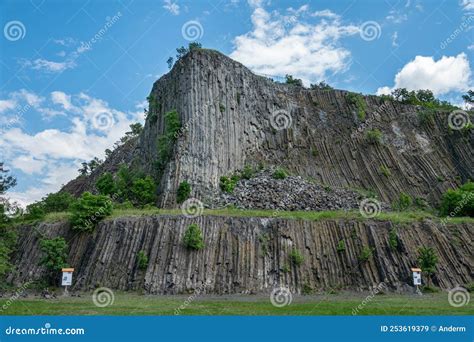 Hegyestu Geological Basalt Cliff In Kali Basin Hungary Near Koveskal Stock Image Image Of