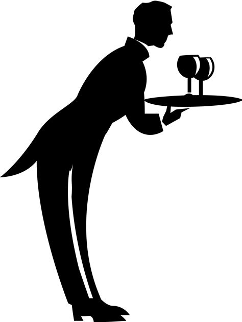Waitress Silhouette At Getdrawings Free Download