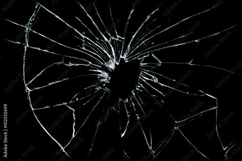 broken glass texture isolated realistic cracked glass effect concept element ภาพถ่ายสต็อก