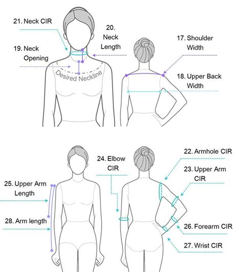 Wedding Dress Measuring Guide How To Take Measurements Etsy Long