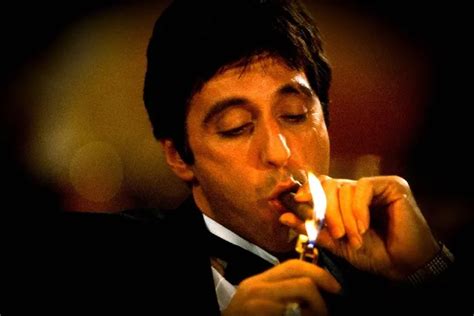 Hot 1983 Scarface Al Pacino With Cigar Classic Crime Movie Art Silk Canvas Wall Poster Print
