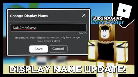 Update How To Get A Display Name Roblox Youtube