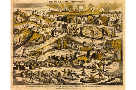 Illustration Map Of The Pilgrims Progress 1813 Ebay