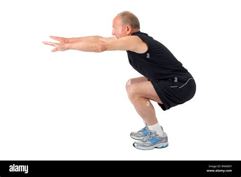 muscular man squat one leg cut out stock images and pictures alamy
