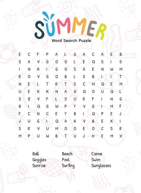 2nd Grade Word Search Printable