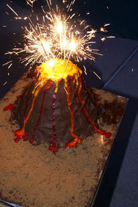 Volcano Cake On Cake Central Volcano Cake Dinosaur Birthday Cakes