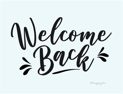 Welcome Back Svg Welcome Back Prints Clipart Decal Welcome Etsy Australia