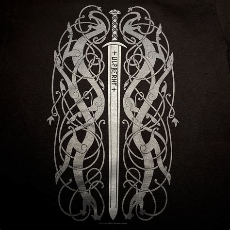 Ancient Ulfberht Sword Design With Urnes Style Knotwork Etsy Nordic
