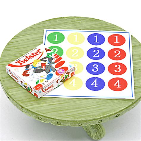 Miniature Twister Game And Mat Fairy Garden Accessory