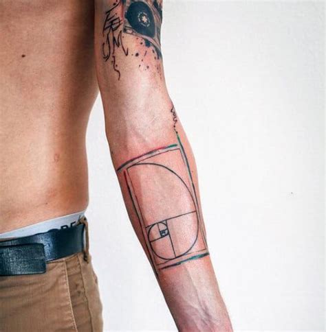 60 Fibonacci Tattoo Designs For Men 2023 Inspiration Guide