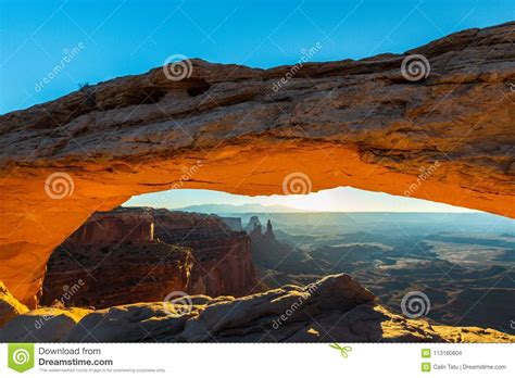 Beautiful Canyonlands View From Mesa Arch Stock Photo Image Of