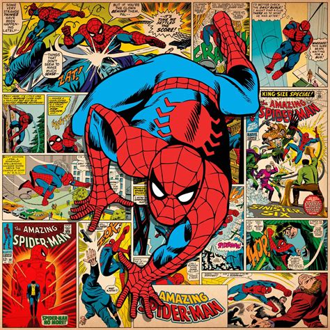 Marvel Comic Book Spider Man On Spider Man Covers And Panels Square