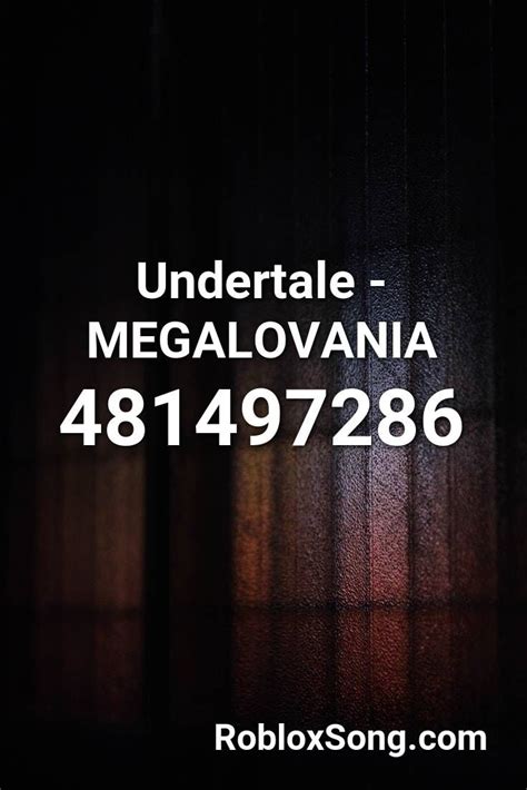 We have more than 2 milion newest roblox song codes for you. Undertale - Megalovania Roblox ID - Roblox Music Codes ...