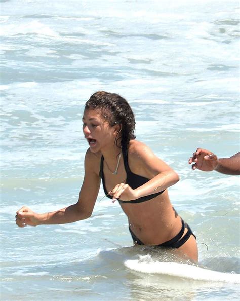 Zendaya Coleman Bikini Candids Beach In Malibu July Celebsla Com
