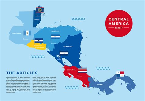 Central America Map Flag Free Vector 148719 Vector Art at Vecteezy