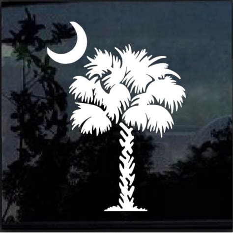 South Carolina Palmetto Tree Window Decal Sticker For Cars And Trucks