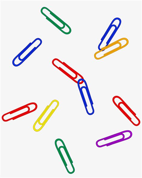 Scattered Colorful Paper Clips Paper Clips Clipart Png Png Image