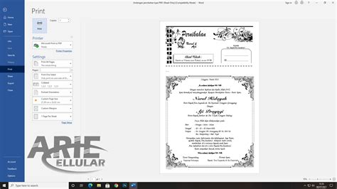 Download Undangan Pernikahan Word Type P901 Arie Cellular
