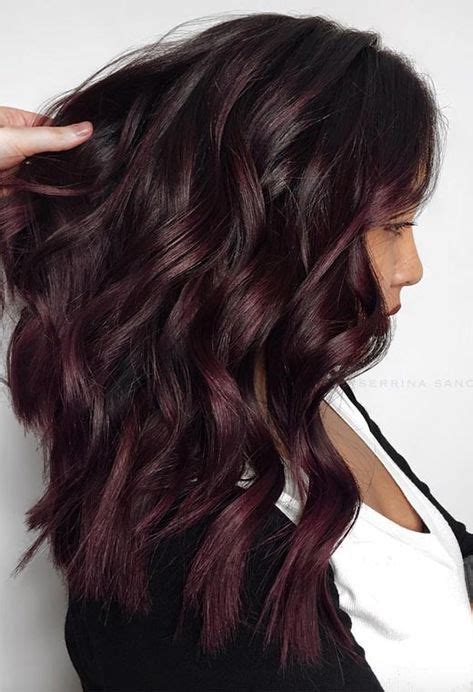 16 Best Dark Hair Color Burgundy Plum Images In 2020 Dark Hair