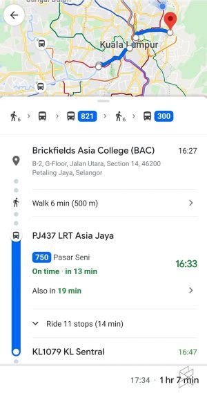 As of 2011, rapid kl service brands unit of rapid bus, has operates 167 routes with 1400 buses covering 980 residential areas with a ridership of about 400,000 per day. Google Maps can help you check real-time locations of ...