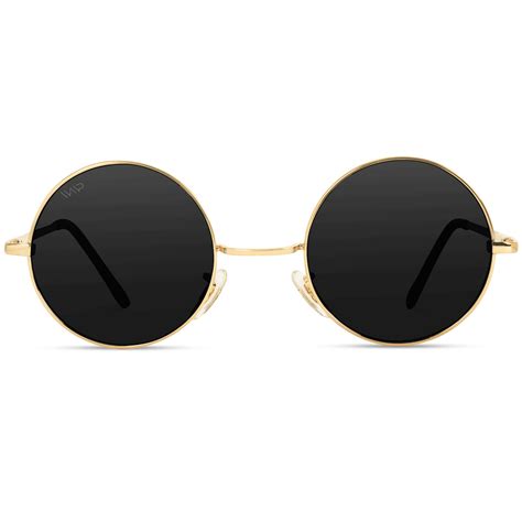Super Flat Lens Sunglasses Round Circle Thin Metal Frame Eyewear Clothing Shoes And Accessories