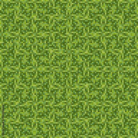 Pixel Art Grass Background Seamless Texture Backdrop Green Square