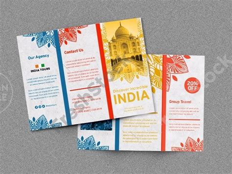 India Travel Agency Brochure FreshStock