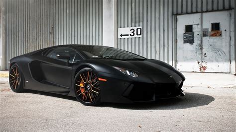 Lamborghini Aventador Lp700 4 Black Car Garage Wallpaper 1920x1080