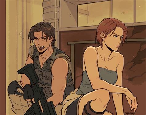 Jill Valentine And Carlos Oliveira Resident Evil And More Drawn By