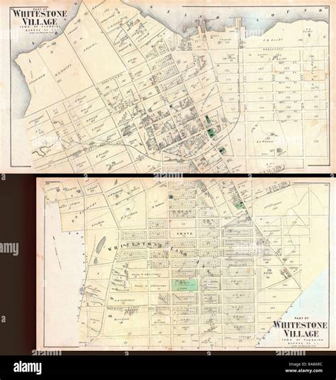 1873 Beers Map Of Whitestone Village Queens New York City