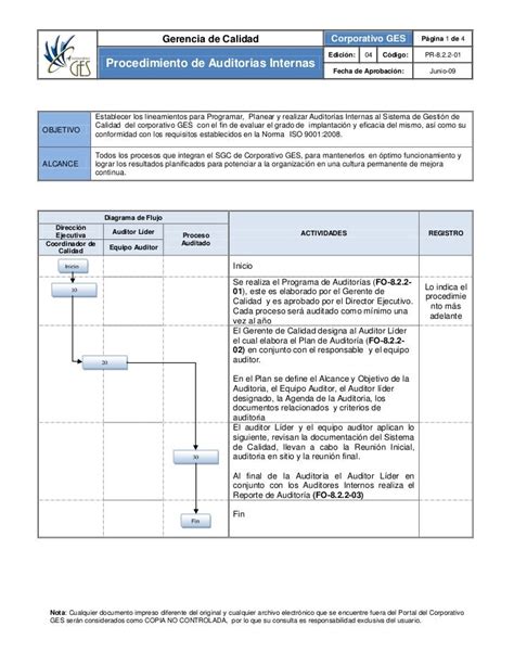 Plan De Auditoria Interna Iso 9001 Ejemplo Opciones De Ejemplo Images