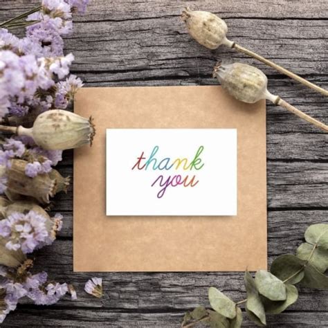 Blank Thank You Cards With White Envelopes Colorful Designs X