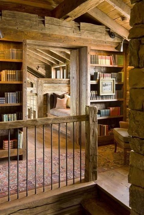 38 The Top Home Library Design Ideas With Rustic Style Page 18 Of 40