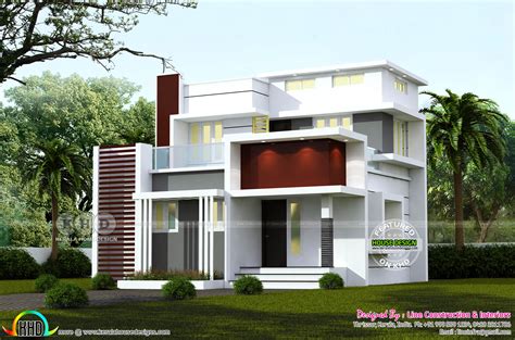 4 Bhk 1244 Square Feet Modern Home Design Kerala Home Design And