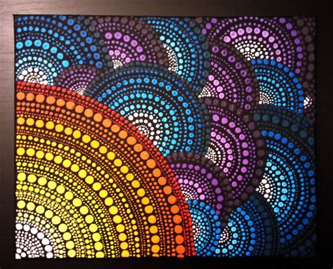 Original Mandala Dot Painting Hand Made By Anna Kep Wall Art Dot Art