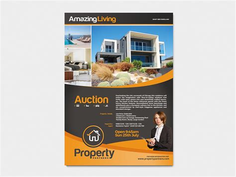 A4 Real Estate Poster Template In Psd Ai And Vector Brandpacks