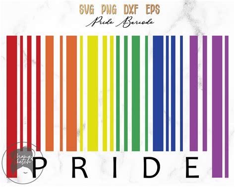 Rainbow Pride Barcode Svg Barcode Svg Lgbtq Pride Barcode Etsy M Xico