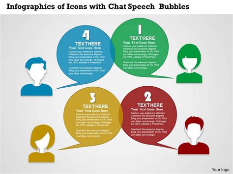 Speech bubble, thought bubble, text bubble —whatever you call 'em—add 'em with snappa. 0314 Business Ppt Diagram Infographics Of Icons With Chat ...