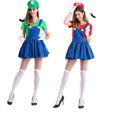Halloween Sexy Lingerie Costumes Mascot Adult Fancy Dress Party Supply Carnival Mario Cute